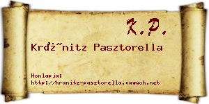 Kránitz Pasztorella névjegykártya